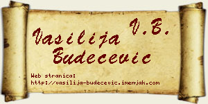 Vasilija Budečević vizit kartica